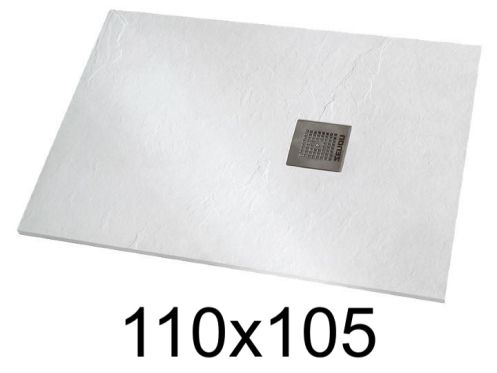 Shower tray 110x105 cm extra-flat resin - VERONE XL