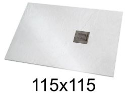 Shower tray 115x115 cm extra-flat resin - VERONE XL