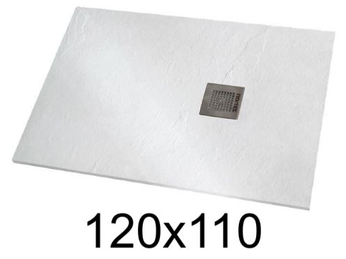 Shower tray 120x110 cm extra-flat resin - VERONE XL