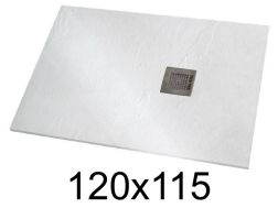 Shower tray 120x115 cm extra-flat resin - VERONE XL