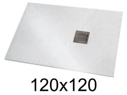 Shower tray 120x120 cm extra-flat resin - VERONE XL