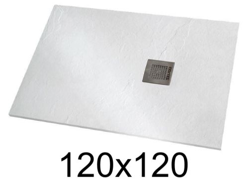 Shower tray 120x120 cm extra-flat resin - VERONE XL