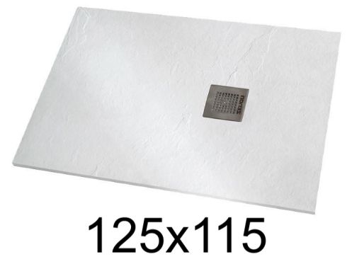 Shower tray 125x115 cm extra-flat resin - VERONE XL