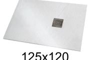 Shower tray 125x120 cm extra-flat resin - VERONE XL