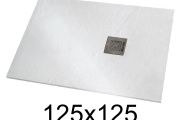 Shower tray 125x125 cm extra-flat resin - VERONE XL
