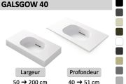 Low-depth suspended or built-in vasin surface - GLASGOW 40