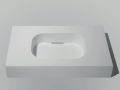 Low-depth suspended or built-in vasin surface - GLASGOW 40