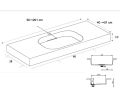 Low-depth suspended or built-in vasin surface - GLASGOW 40