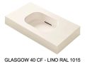 Low-depth suspended or built-in vasin surface - GLASGOW 40