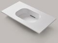 Suspended or incasted basin with 60 cm basin – GLASGOW 60