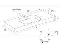 Suspended or incasted basin with 60 cm basin – GLASGOW 60