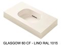 Suspended or incasted basin with 60 cm basin – GLASGOW 60