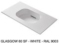 Suspended or incasted basin with 60 cm basin – GLASGOW 60