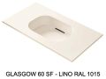 Suspended or incasted basin with 60 cm basin – GLASGOW 60
