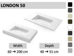 Custom-made toilet tray drainage by gutter – LONDON 50
