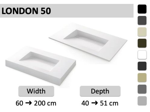 Custom-made toilet tray drainage by gutter – LONDON 50