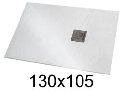 Shower tray 130x105 cm extra-flat resin - VERONE XL
