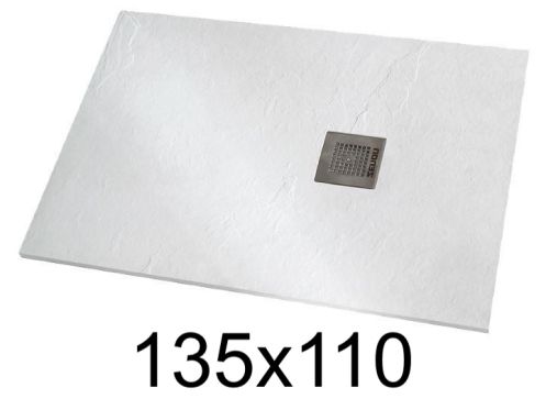 Shower tray 135x110 cm extra-flat resin - VERONE XL