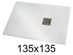 Shower tray 135x135 cm extra-flat resin - VERONE XL