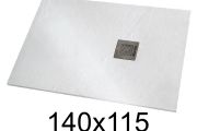 Shower tray 140x115 cm extra-flat resin - VERONE XL