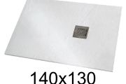 Shower tray 140x130 cm extra-flat resin - VERONE XL