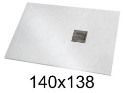 Shower tray 140x138 cm extra-flat resin - VERONE XL