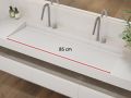 85cm wall-mounted or inset linear washbasin – LONDON XL 85