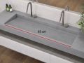 85cm wall-mounted or inset linear washbasin – LONDON XL 85