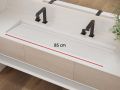 85cm wall-mounted or inset linear washbasin – LONDON XL 85