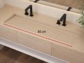 85cm wall-mounted or inset linear washbasin – LONDON XL 85