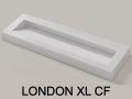 85cm wall-mounted or inset linear washbasin – LONDON XL 85