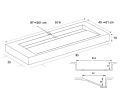85cm wall-mounted or inset linear washbasin – LONDON XL 85