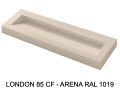85cm wall-mounted or inset linear washbasin – LONDON XL 85