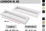 85cm wall-mounted or inset linear washbasin – LONDON XL 85