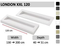 Suspended or built-in gutter top 120 cm – LONDON XXL 120