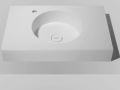Suspended or countertop with round basin Ø35 cm – CARDIFF