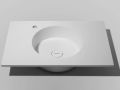 Suspended or countertop with round basin Ø35 cm – CARDIFF