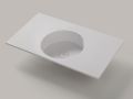Suspended or countertop with round basin Ø35 cm – CARDIFF