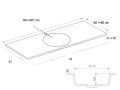 Suspended or countertop with round basin Ø35 cm – CARDIFF