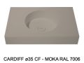 Suspended or countertop with round basin Ø35 cm – CARDIFF