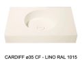 Suspended or countertop with round basin Ø35 cm – CARDIFF