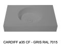 Suspended or countertop with round basin Ø35 cm – CARDIFF