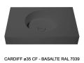 Suspended or countertop with round basin Ø35 cm – CARDIFF