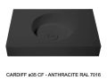 Suspended or countertop with round basin Ø35 cm – CARDIFF