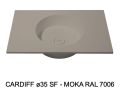 Suspended or countertop with round basin Ø35 cm – CARDIFF