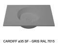 Suspended or countertop with round basin Ø35 cm – CARDIFF