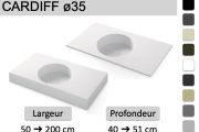 Suspended or countertop with round basin Ø35 cm – CARDIFF