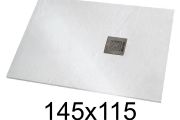 Shower tray 145x115 cm extra-flat resin - VERONE XL
