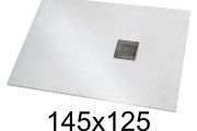 Shower tray 145x125 cm extra-flat resin - VERONE XL