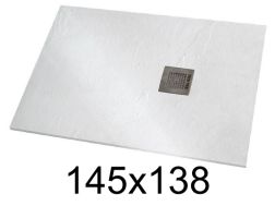 Shower tray 145x138 cm extra-flat resin - VERONE XL